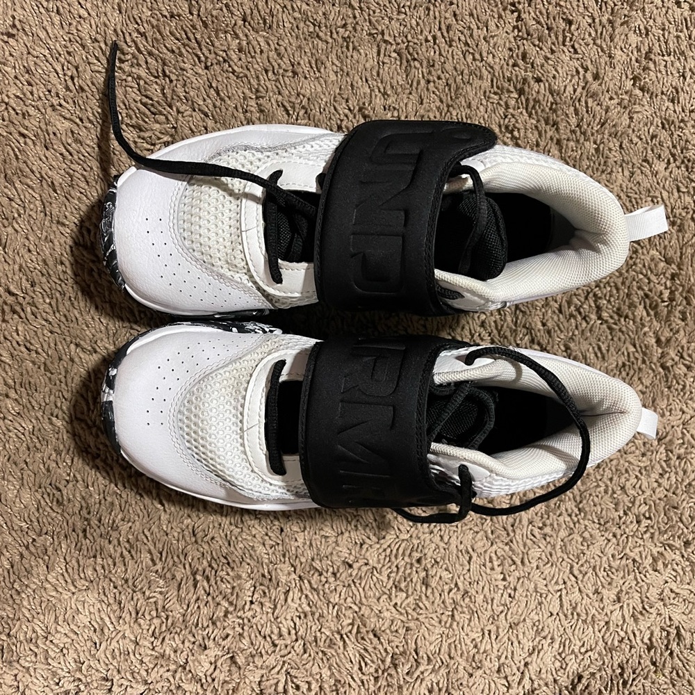 Under Armour Kids' Black and White Bball Sneakers